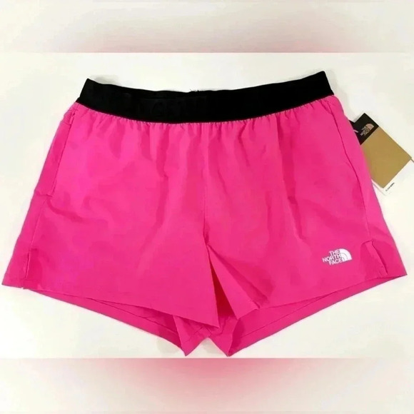 THE NORTH FACE Short Women Pink Glow Size Large Wonder Shorts NWT - Picture 2 of 9